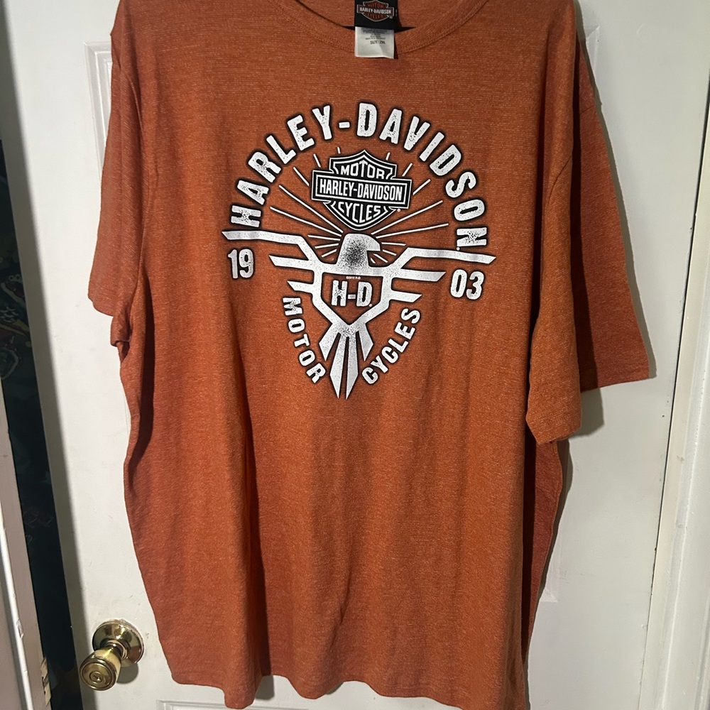 New XXL Harley-Davidson Rust Orange Graphic Tee